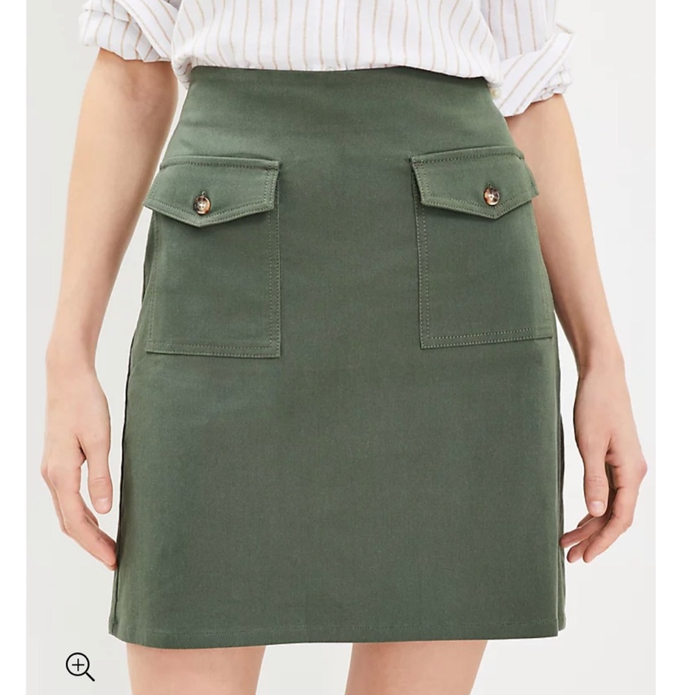 Loft olive skirt